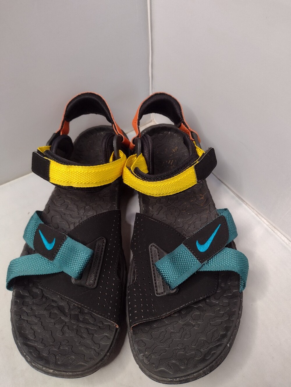Nike ACG Air Deschutz Sandals US 13 Mens Black Strappy Outdoor Hiking Shoes B4